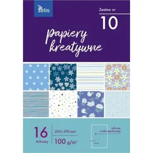 Набор креативной бумаги Tetis KB030-10 — 205×292 мм, 16 листов