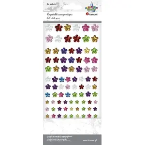 Self-adhesive Crystal Flower Rhinestones Titanum mix 84 pieces