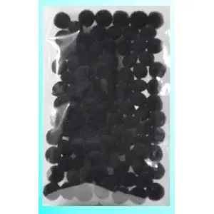 Pompony black 10 mm, pack of 100 — Dymo pom-poms for crafting and decoration