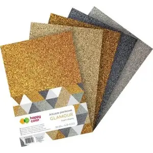 Foam Sheets Happy Color Arkusze piankowe A4 5 colors with glitter Glamour