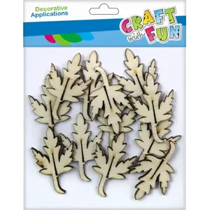 Craft with Fun decorative wooden leaves set CF OZDOBA DREW SPRZYL LISC 12 pcs