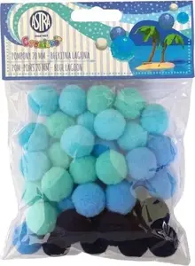 Decorative Pompons 20 mm Astra — Błękitna laguna (blue lagoon)