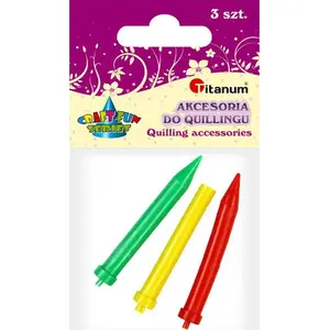 Quilling Needle Tool Set Titanum 3 pcs — plastic winding needle for paper quilling