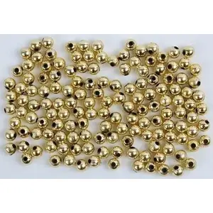 Beads FANDY 6 mm gold, 30 g – craft and jewelry beads