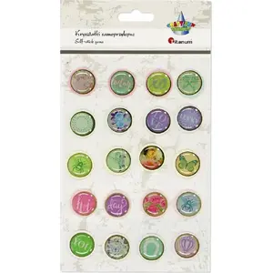 Titanum 3D self-adhesive acrylic dome decorations, set of 20 pieces