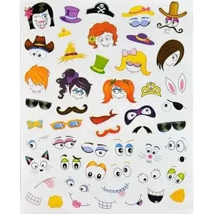 Egg Decoration Stickers Arpex — facial expressions set for Easter egg decorating