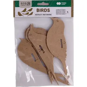Cardboard Shape Set Happy Color Bird — 5 pieces