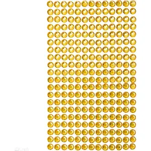 Self-adhesive crystals DP Craft 6 mm, 260 pcs, yellow - DP Craft AC004DLP