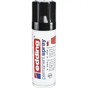Spray Paint Edding Black Glossy 200 ml — Edding aerosol paint, gloss finish