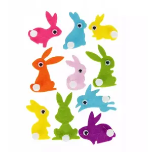 Felt ornament set Craft with Fun — rabbit shapes, 10 pieces (CFSW76)