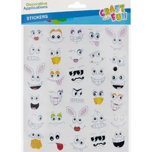 Sticker pack Craft with Fun CF801 — 30 pieces, 'Naklej Emocje' themed