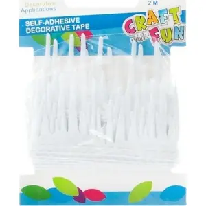 Craft with Fun decorative ribbon TASMA S5 2 m x 4 cm, festive hanging icicle ornaments, pack of 12