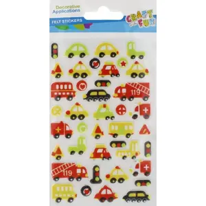 Felt Craft Set Craft with Fun CF711 – Decorative Felt Vehicles, Assorted Pieces for Crafting
