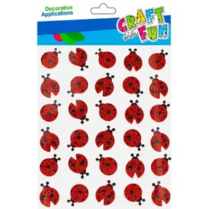 Craft with Fun sticker set NAKLEJ BIEDRONKI 30 pcs CF703 – decorative ladybug stickers