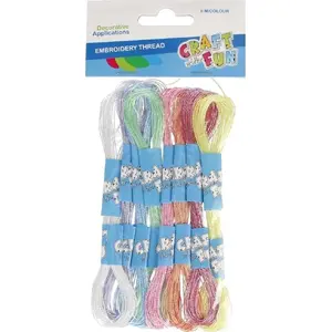 Embroidery Thread Set Craft with Fun CF635 — 8 skeins mixed colors (Mulina)