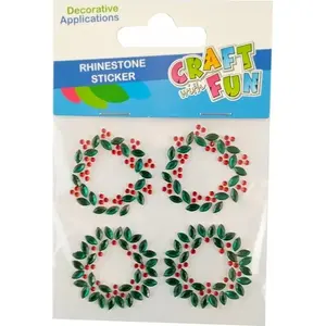 Craft with Fun decorative crystal ornaments set, model CFBN361, 4 pieces