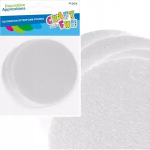 Decorative Polystyrene Base 15 cm, 4 pcs – Craft with Fun CFBN447