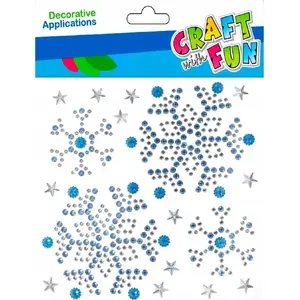 Craft with Fun decorative embellishments — crystal snowflake beads set CFBN396 (pack of 12/288)