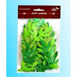Craft glitter balls Titanum set, green tones, 36 pieces