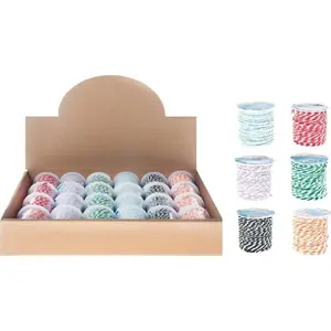 Craft with Fun decorative ribbon and cord set, 10 m spools, mixed designs (MPN: TASMA D2)