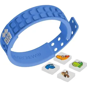 Silicone bracelet PIXIE Pixie Crew PXX-02-90 blue with dinosaur pattern
