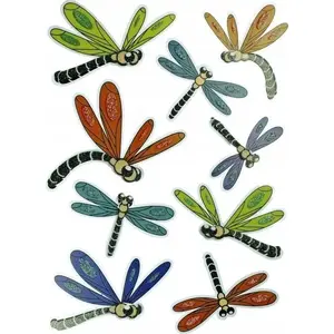 3D Foil Stickers Titanum — Dragonfly Mix, Set of 9