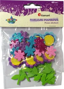 Foam Sticker Flowers mix 40 pcs, Titanum