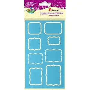 Plastic Template Titanum 105×180 mm — mixed frame shapes