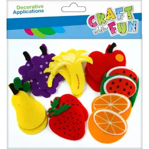 Craft with Fun felt decorations set CF OZDOBA DEK FILC OWOCE SPRZYL 14 pcs — decorative felt fruit shapes
