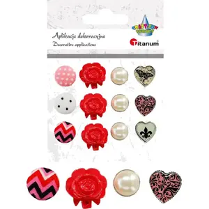 Charm Deco scrapbooking set Titanum 12 pcs — decorative charms for paper crafts