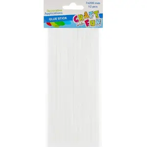 Līmstrēmu uzpilde termolīmēšanas pistolēm Craft with Fun 7 mm × 200 mm, 12 gab. (CF695)