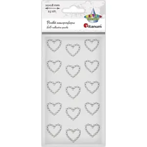 Self-adhesive Decorative Pearls ARGO — white heart-shaped, pack of 15