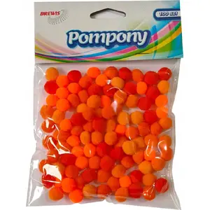 Pompons BREWIS POM32 1 cm orange shades pack of 100 – craft pom-poms