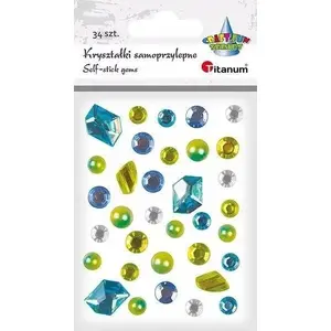 Titanum self-adhesive crystals blue-green 33 pieces