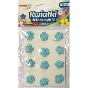 Button BREWIS Kwiatki 18 mm K18-6 blue