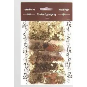 Edible Gold Leaf Flakes set, Secret de Gourmet, 5 g foil elements
