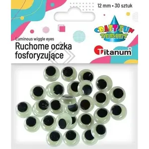 Glow-in-the-dark self-adhesive dots Titanum 12 mm, 30 pcs, model AB983TIT