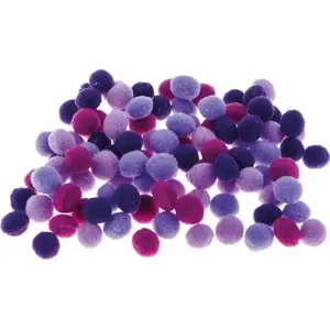 Pom-poms 10 mm, purple, pack of 100 – BREWIS