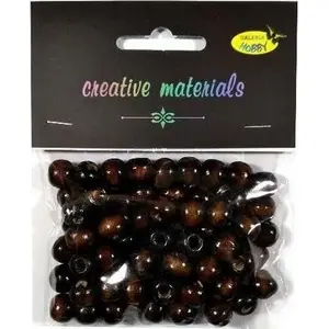 Wooden beads Shan dark brown 10 mm 25 g