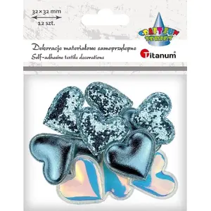 Self-adhesive heart decorations Titanum 32×29 mm, set of 12