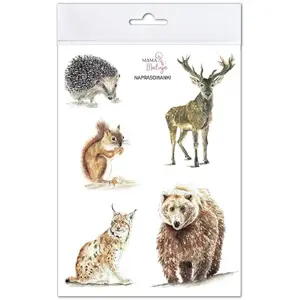 Mama Maluje Naprasowanki — Forest Animals iron-on patches set