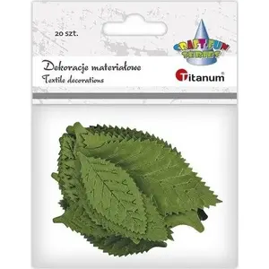 Fabric Green Leaves 20 pcs, Titanum — Decorative Artificial Leaves for Crafts and Decor