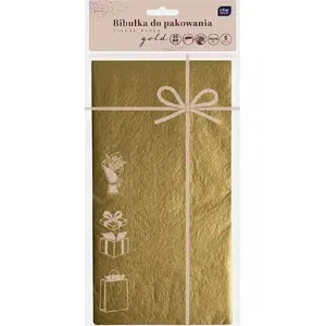 Wrapping Tissue Paper INTERDRUK 50x70 cm, 5 sheets, gold