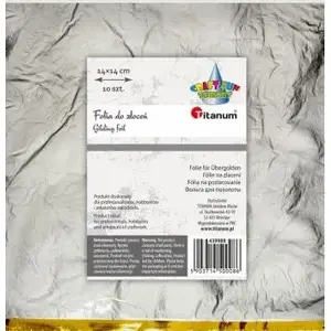 Leaf silver foil sheets Titanum 14×14 cm pack of 10 for gilding and restoration