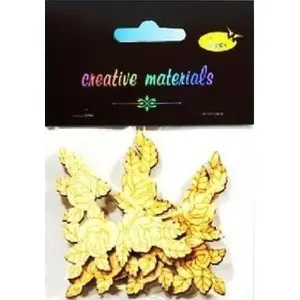 Wooden Rose-Shaped Elements 7.5 cm, 3 pcs — Mudpuppy