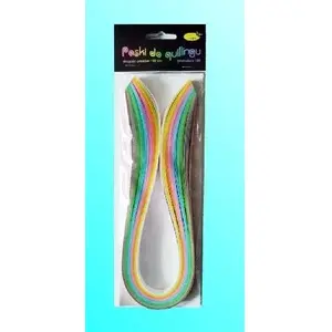 Quillinga papīra lentas CreativeHobby 10 mm x 50 cm, pasteļtoņi, 100 gb