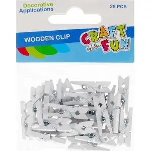 Wooden Decorative Clothespins Craft with Fun CF694 — 25 pcs, 2.5 cm