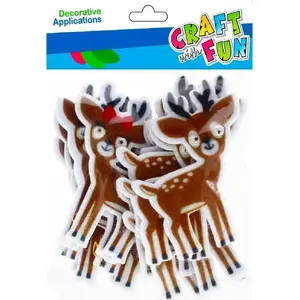 Filca rotājumu komplekts Craft with Fun CF664 — 12 gab. krāsainas figūras