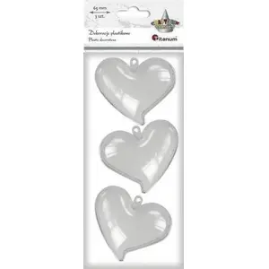 Moulds Titanum heart-shaped plastic set 65×58×40 mm, 3 pcs