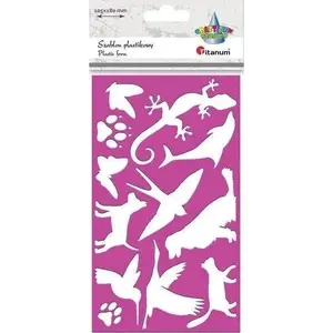 Plastic template Titanum 105×180 mm — animals stencil, Titanum 475152